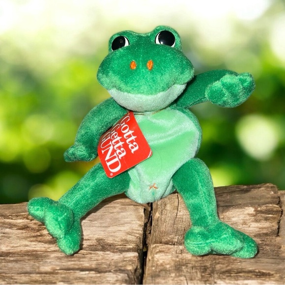 Gund Other - HTF Vintage Gund Flash The Frog Bean Bag Plush With Tags